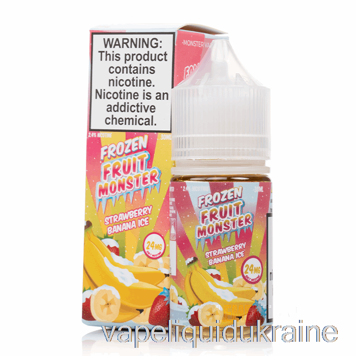 Vape Liquid Ukraine ICE Strawberry Banana - Frozen Fruit Monster Salts - 30mL 48mg
